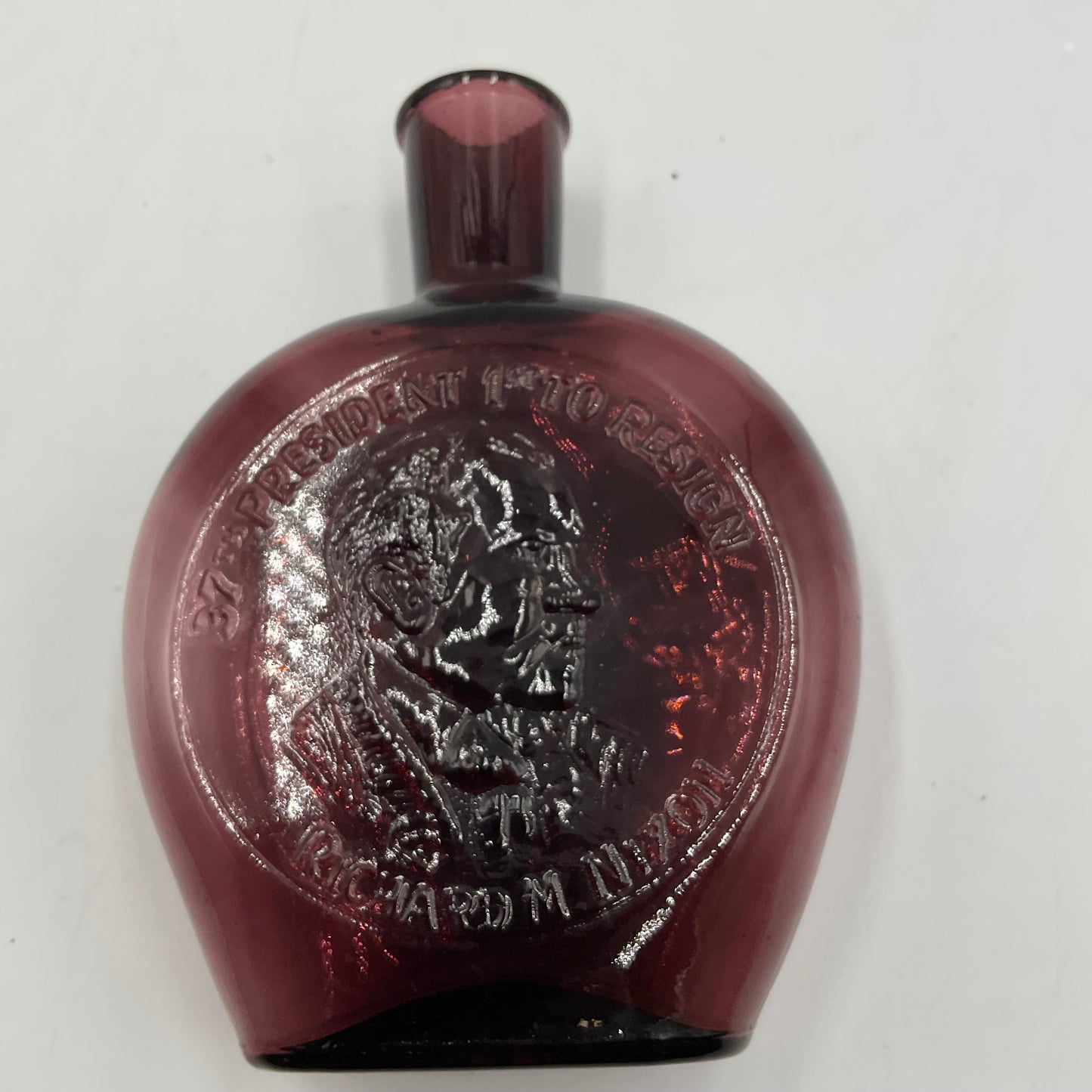 Vintage Wheaton Amethyst Carnival Glass Bottle
