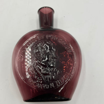 Vintage Wheaton Amethyst Carnival Glass Bottle
