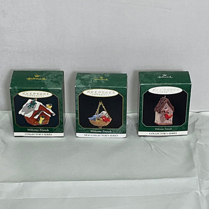 Keepsake Hallmark Ornament "Welcome Friends" Series Complete w/Boxes