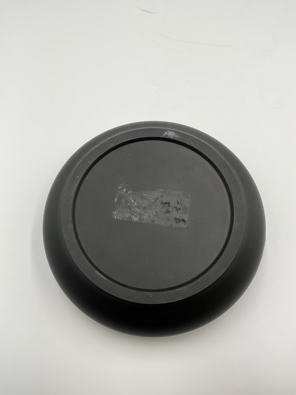 Vintage Basalt Black Glass w/Silver Overlay Center Bowl