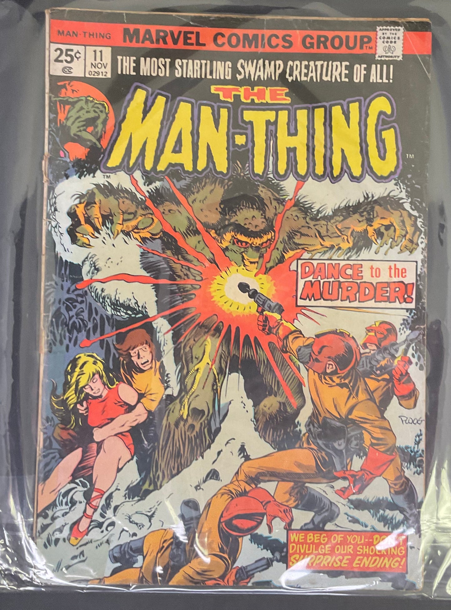 Marvel The Man-thing #11 Vintage Nov 1974  Comic Book