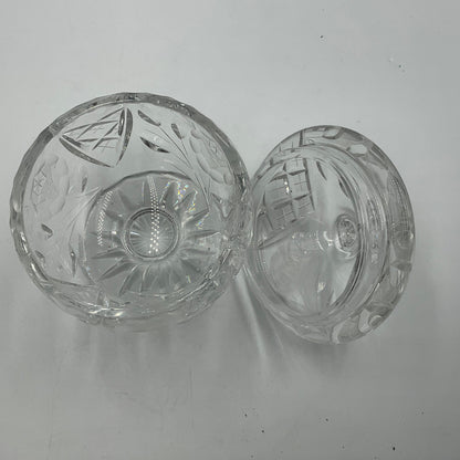 Chardoney Crystal Etched Compote Candy Jar