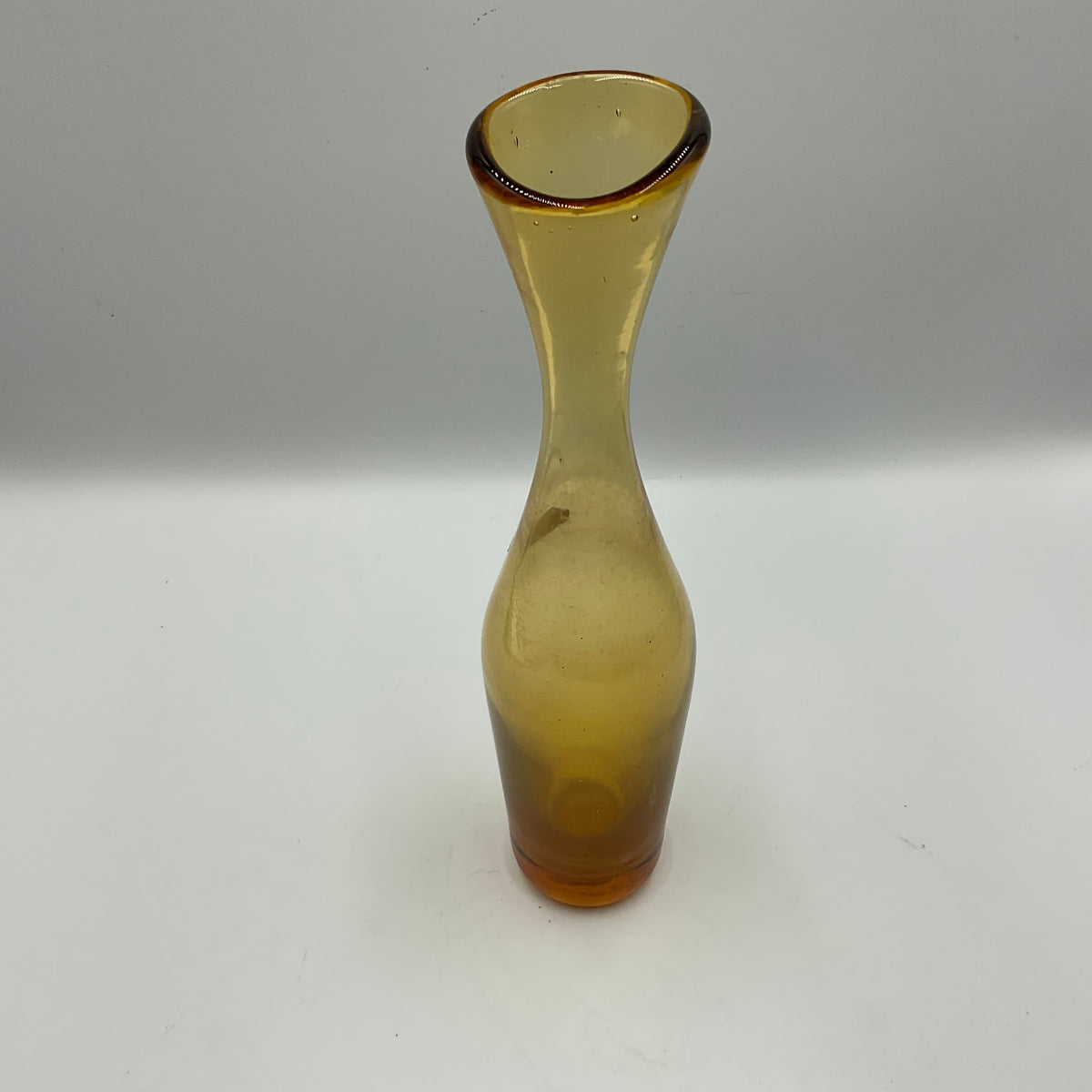 Vintage Amber Glass Bud Vase