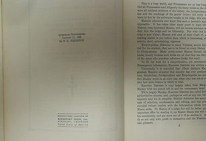 Masonry Defined Leather Hardcover Vintage Jan 1930
