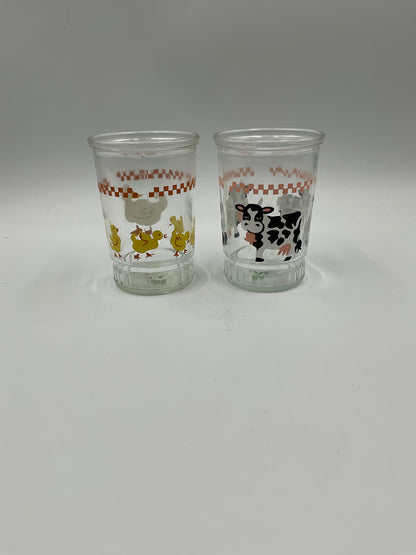Vintage Bama Jam Jar Glasses