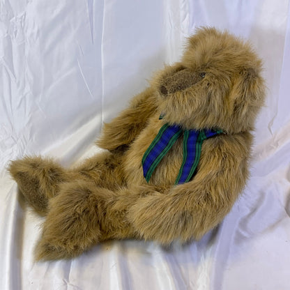 Mary Meyers Big Brown Teddy Bear W Navy Ribbon