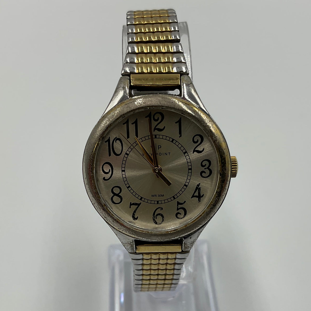 Timex Viewpoint 30mm White Dial Goldtone Women's Watch Working