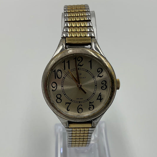 Timex Viewpoint 30mm White Dial Goldtone Women's Watch Working