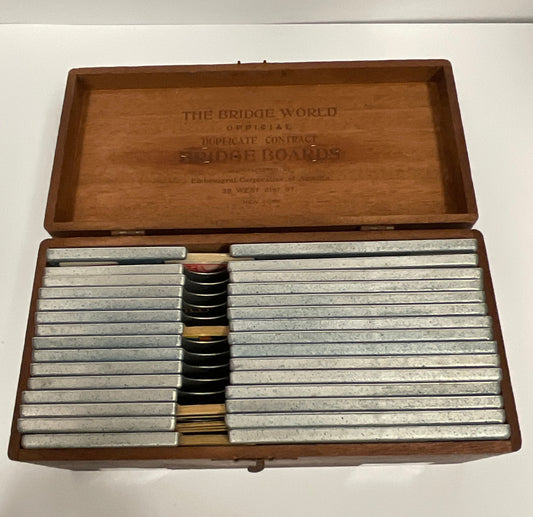 The Bridge World Playing Cards Set Wooden Box Classic Bridge Game Set