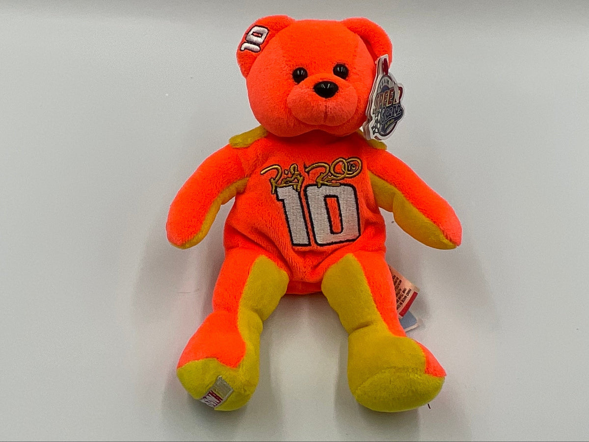NASCAR Team Speed Beans Ricky Rudd #10 Orange Plush Teddy Bear Collectible