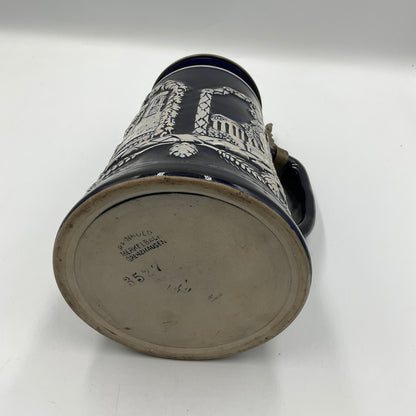 German Beer Stein Cobalt Blue