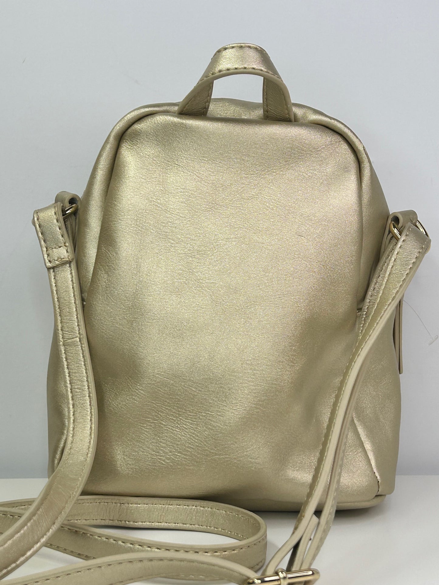 Tommy Hilfiger Gold Crossbody Mini Backpack Style Bag Handbag Purse