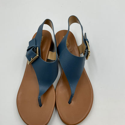 Michael Kors London Thong Block Heel Blue Size 7.5