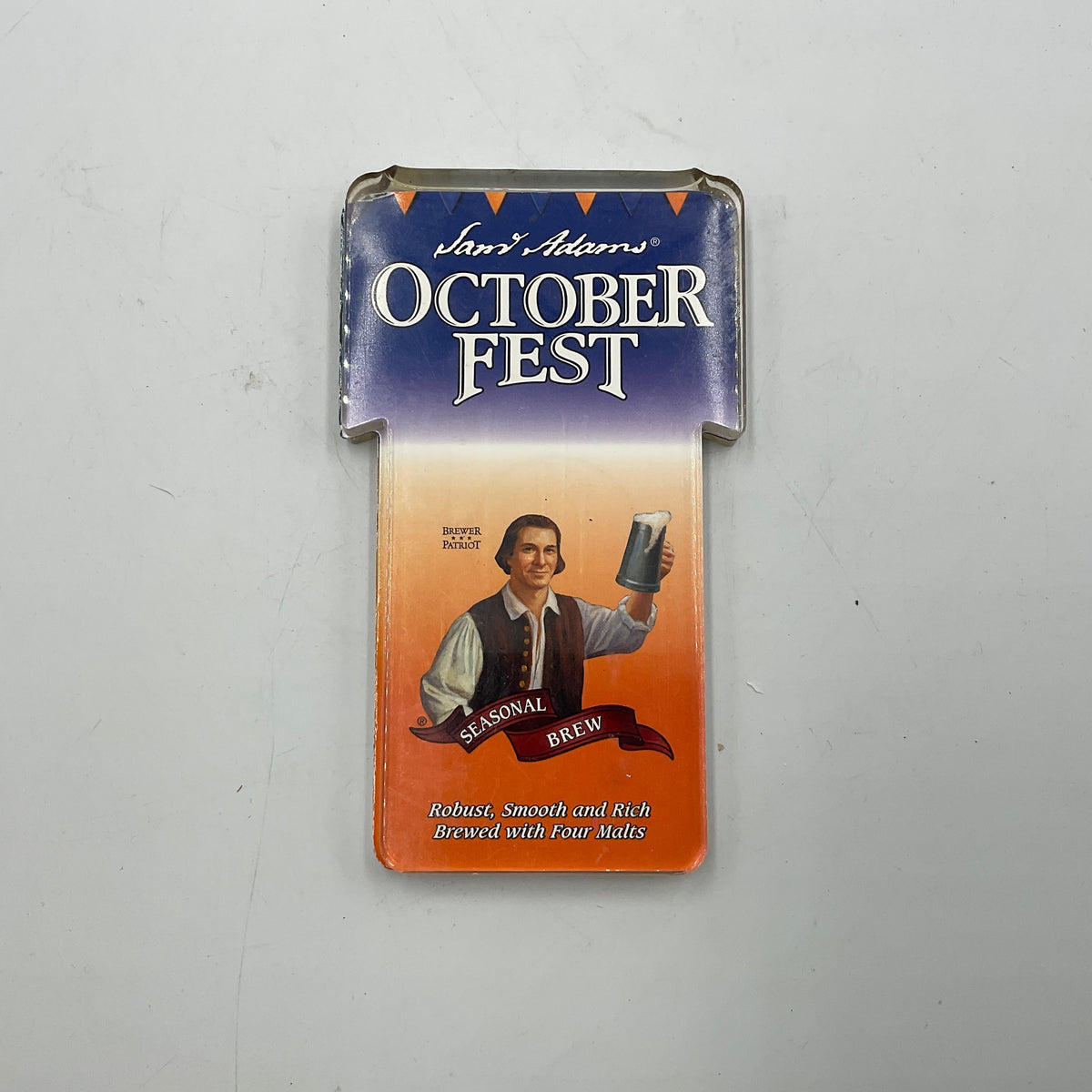 Sam Adams Octoberfest beer advertsing display signs Lot of 2 bar, pub, mancave decor