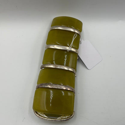 Vintage Style Stretch Bangle with Large Lime Green Stones