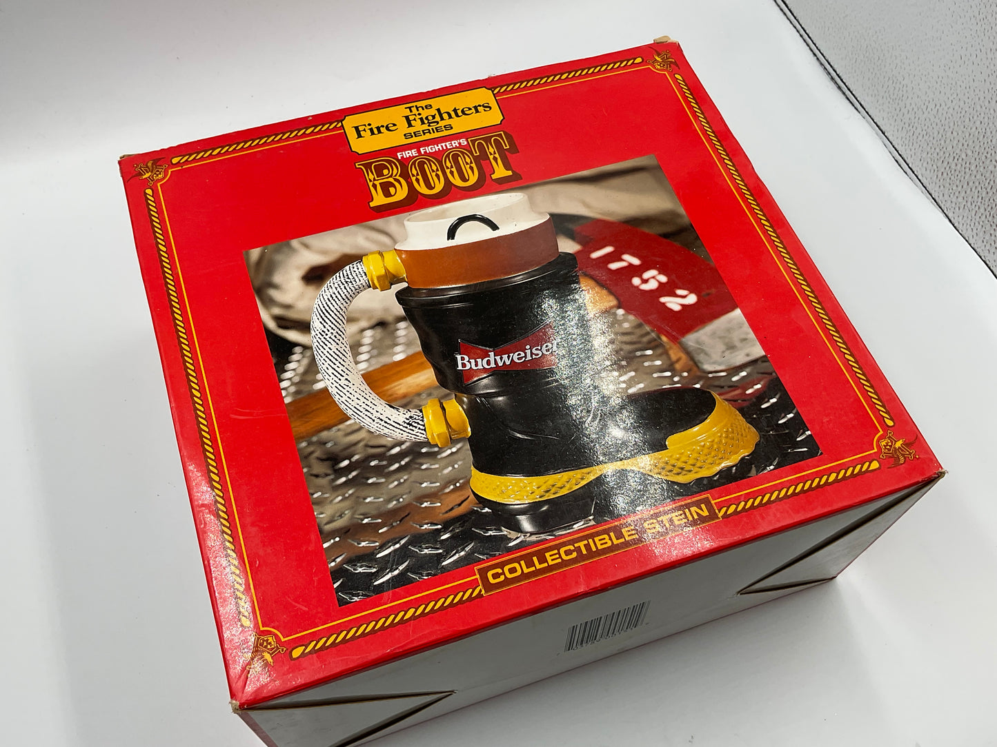 1997 Firefighter Budweiser Boot Mug Stein w/ Box