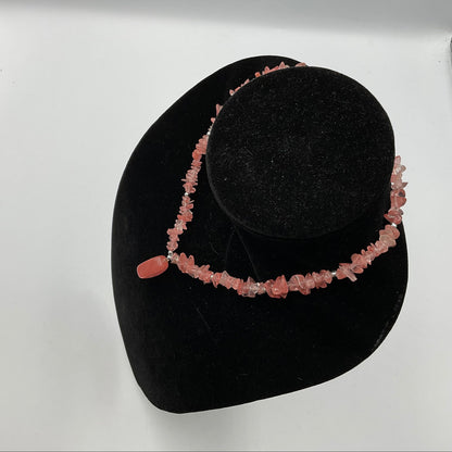 Pink Glass Stone Designed Necklace
