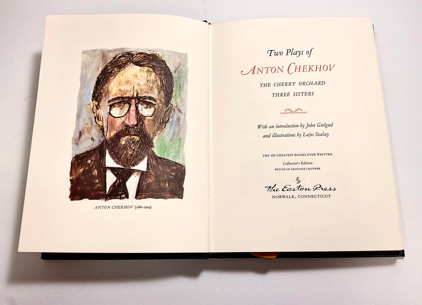 Two Plays Anton Chekhov The Cherry Orchard Three Sisters Vintage 1977 Easton Press 100 Greatest Books