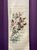 Chinese Silk Scroll The Eight Galloping Horses Ma Dao Cheng Gong