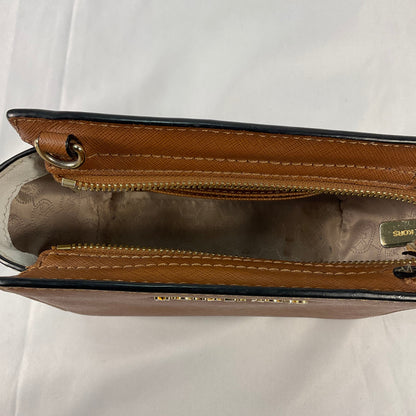 Michael Kors Brown Leather Small Selma Crossbody Bag Missing Strap Clasp Broken