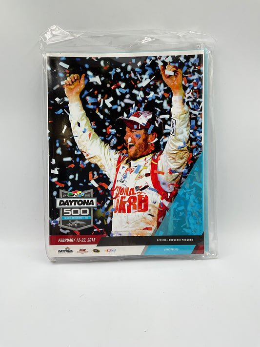2015 Daytona 500 Official Souvenir Program Dale Earnhardt Jr NASCAR w/ Inserts