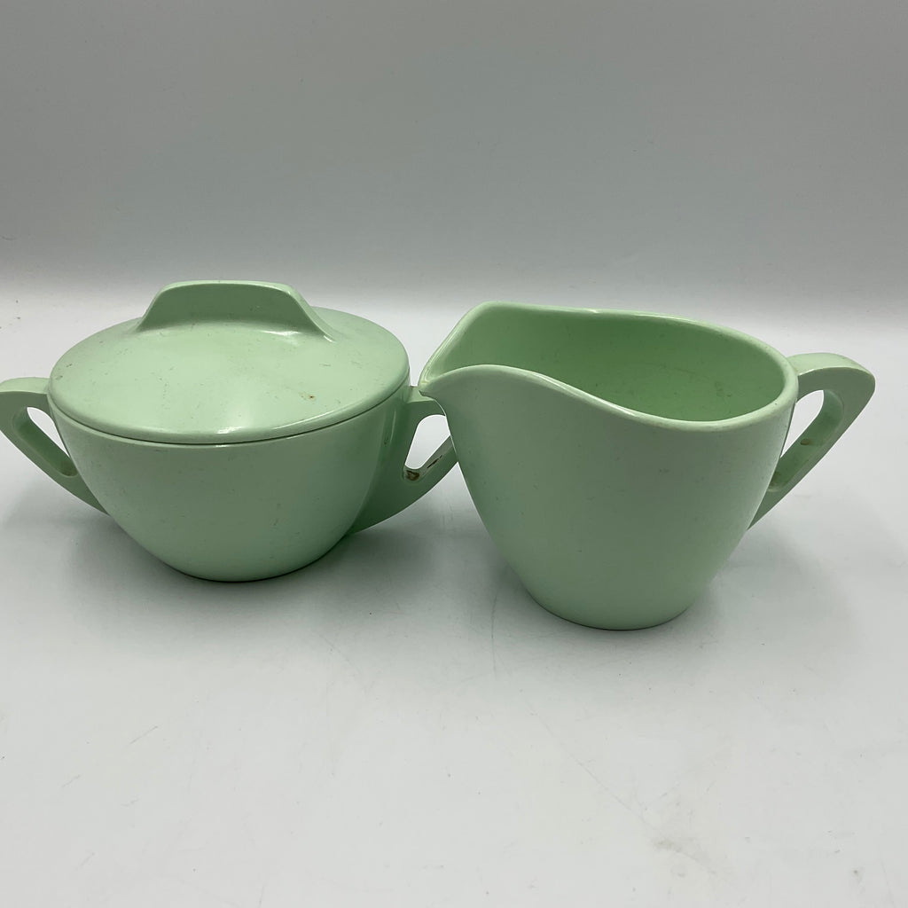 Vintage Melamine Creamer and Sugar Bowl Set
