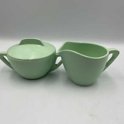Vintage melamine Creamer and Sugar Bowl Set