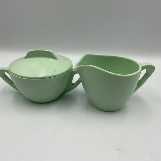Vintage Melamine Creamer and Sugar Bowl Set