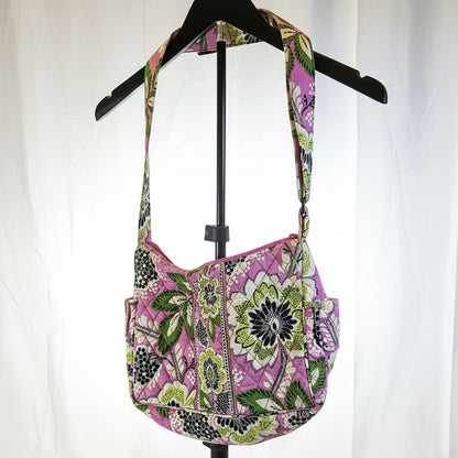 Vera Bradley Pink and Green Floral Flower Print Bag