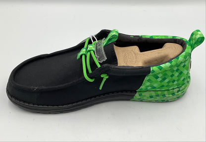 Hey Dude x Minecraft Wally Funk “Creeper” Slip-Ons Size 9