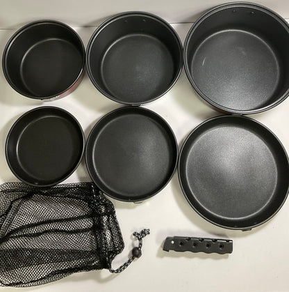 Texsport 7-Piece Kangaroo Cook Kit Missing Lids for Pans