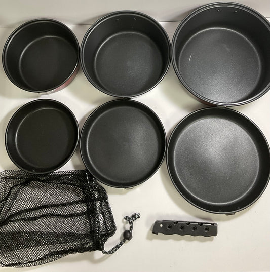 Texsport 7-Piece Kangaroo Cook Kit Missing Lids for Pans