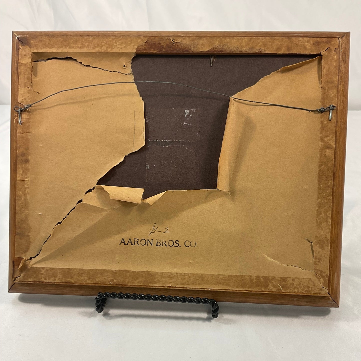 American Homestead Summer Wooden Frame Currier Ives Reproduction 7 7/8"x12 3/8"