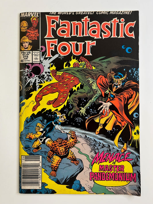 Fantastic Four #315 Menace Master Pandemonium Vintage 1988 Marvel Comic Book