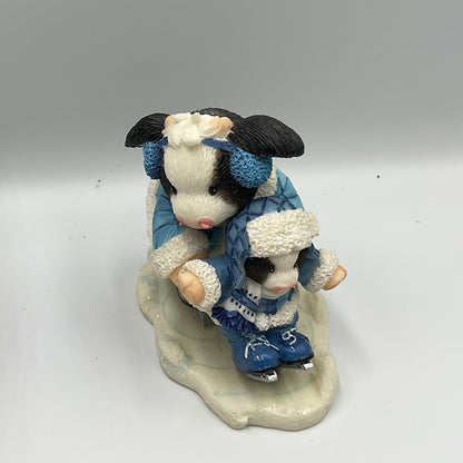 Enesco Mary's Moo Moos Everyone Needs a Hoof To Hold Onto 101077 Ice Skating