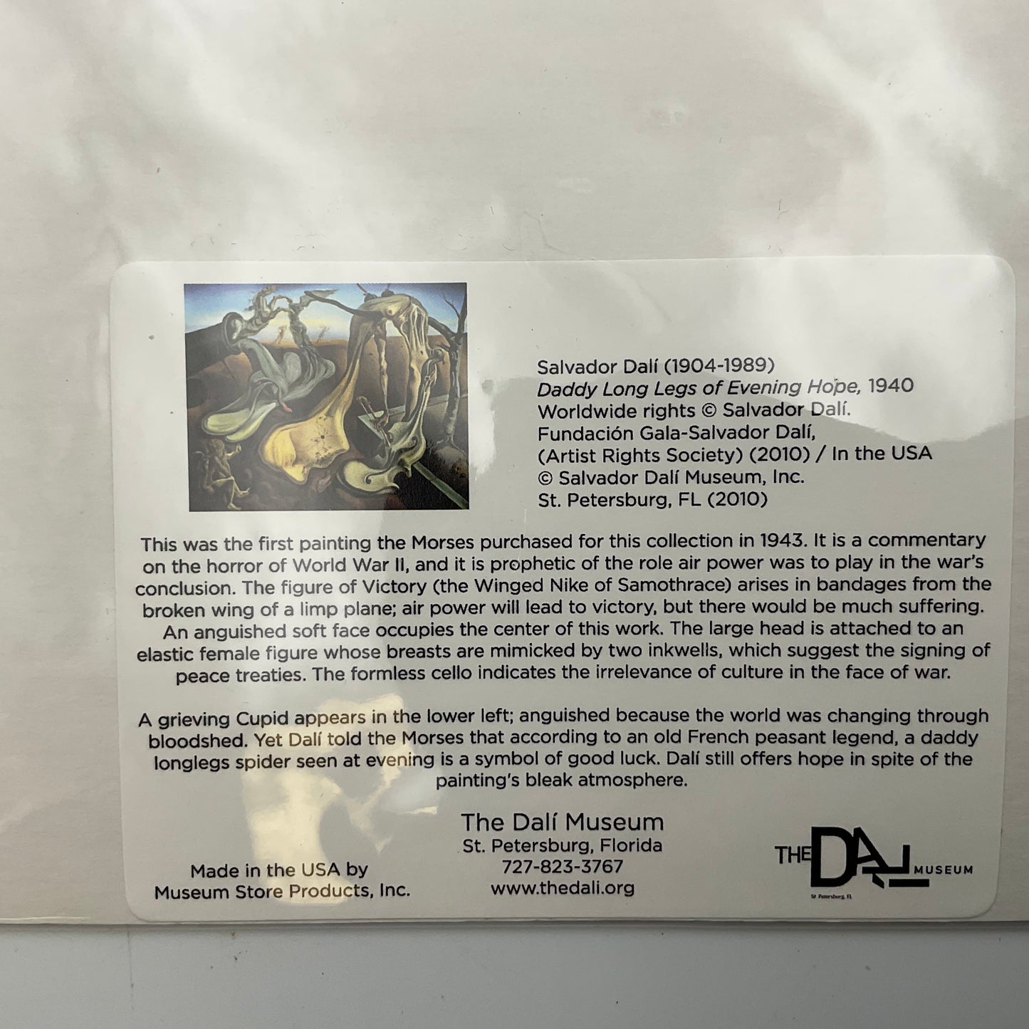 Salvador Dali Museum Daddy Long Legs of Evening Hope 1976-1978 Reprint