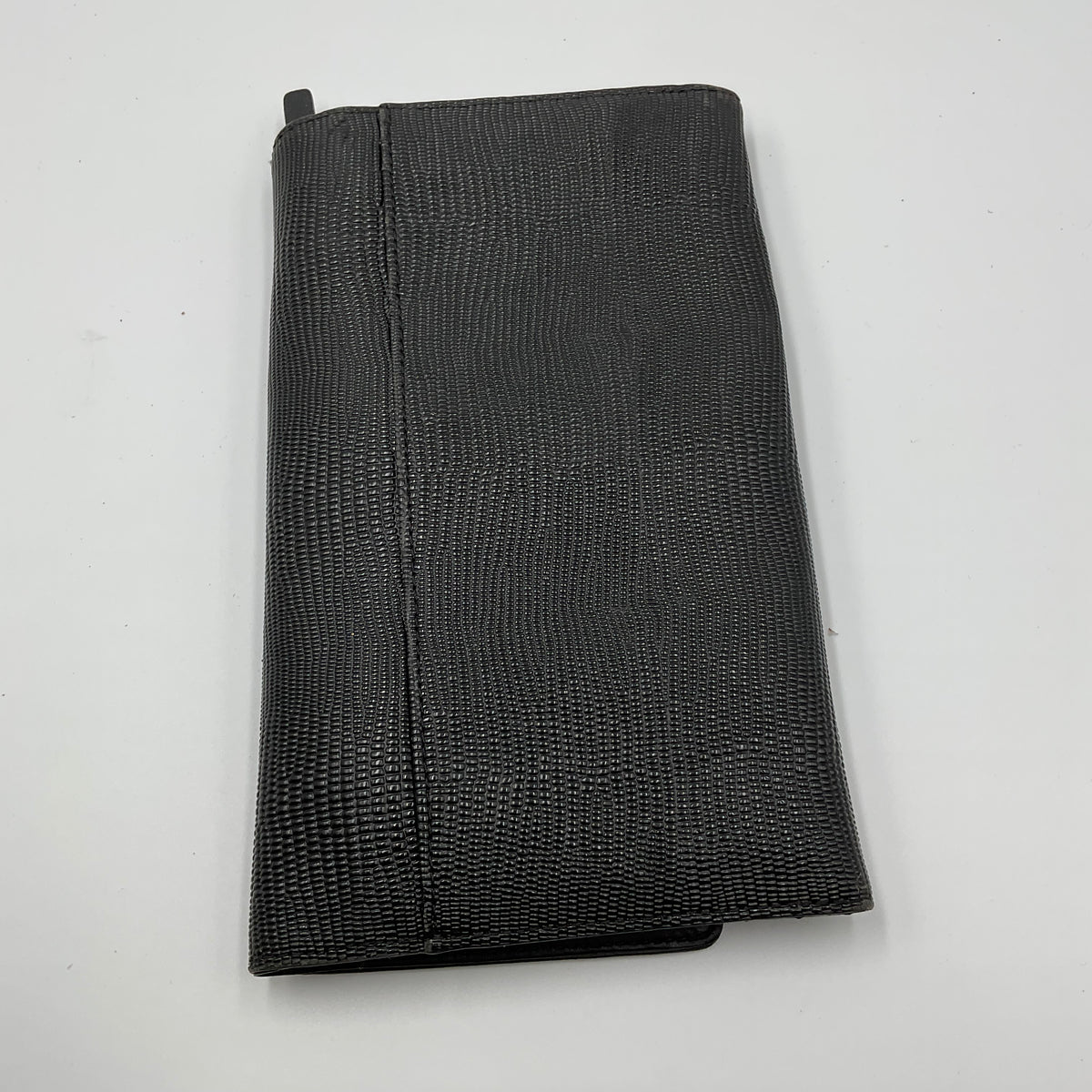 Kate Spade New York Black Lizard Embossed Foldover Clutch Wallet