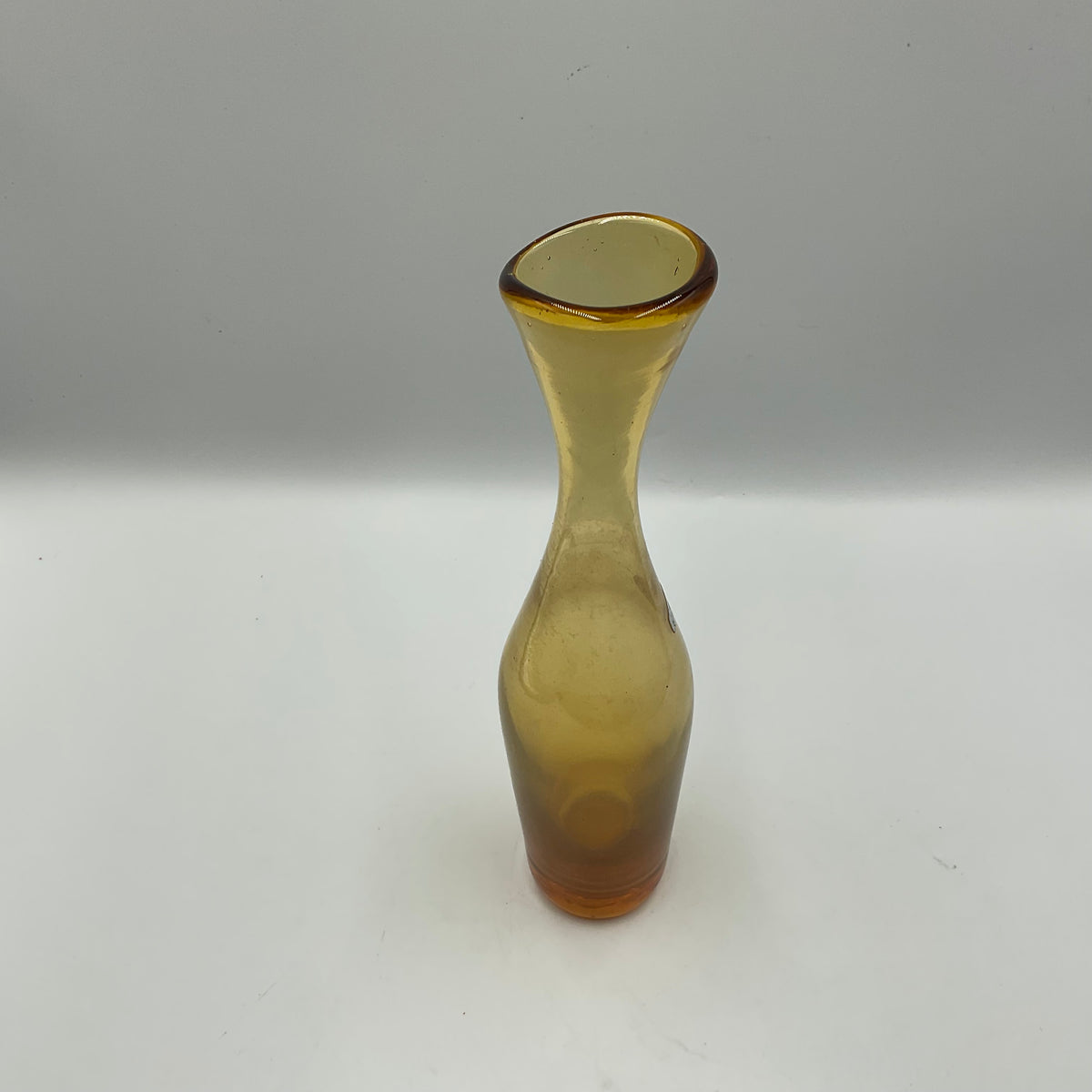 Vintage Amber Glass Bud Vase