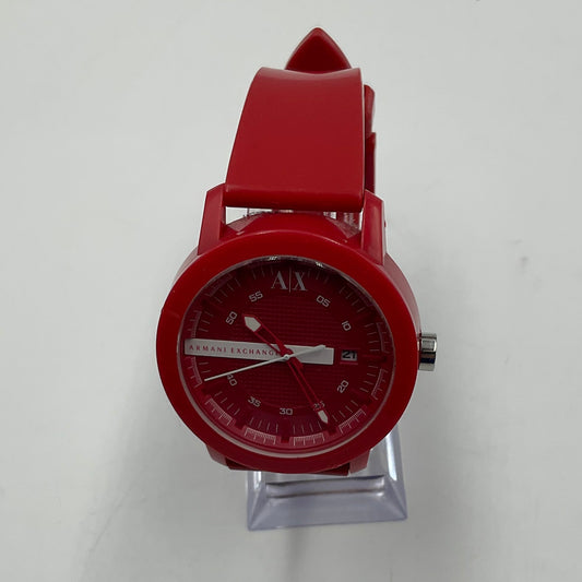 Armani Exchange AX Red Rubber Watch New Battery Working Condition