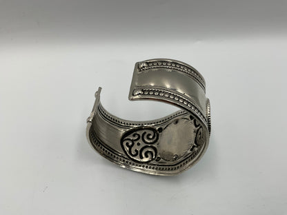 Cuff Bracelet Blue Turquoise Stone Set In Silver