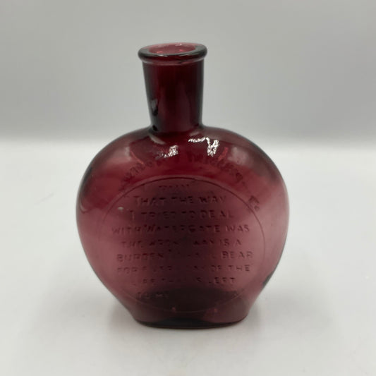 Vintage Wheaton Amethyst Carnival Glass Bottle