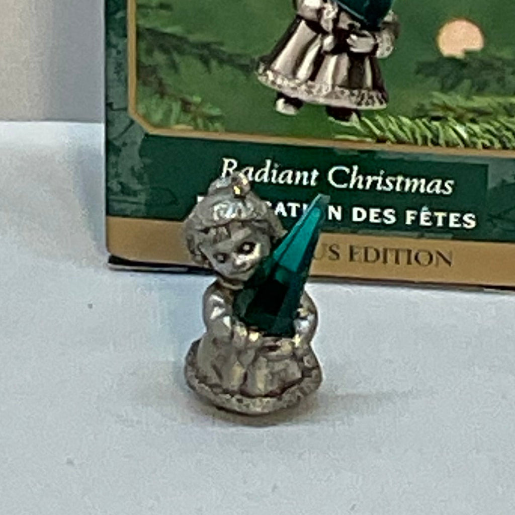 Hallmark Radiant Christmas Crystal & Pewter 2001 Miniature Keepsake Ornament