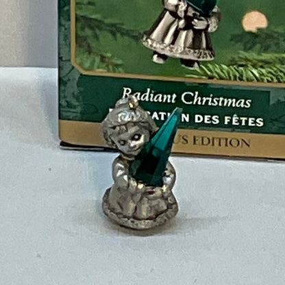 Hallmark Radiant Christmas Crystal & Pewter 2001 Miniature Keepsake Ornament