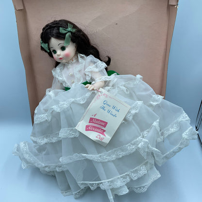 Vintage Madame Alexander Gone With The Wind Scarlett O'Hara Doll with box and booklet