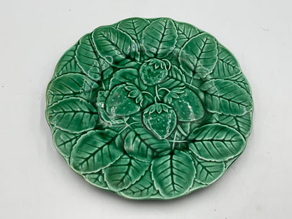 Bordallo Pinheiro Green Leaf Majolica Serving Platter