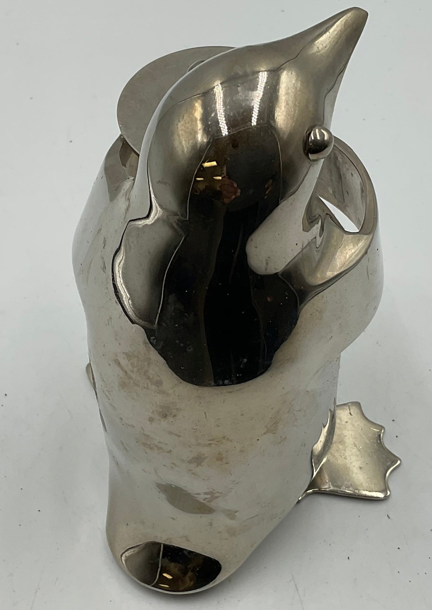 Restoration Hardware (Silver)-Plated Penguin Candle Holder