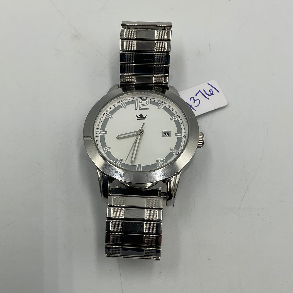 Sempre Silvertone Stainless Steel Quartz Watch New Battery Working Condition