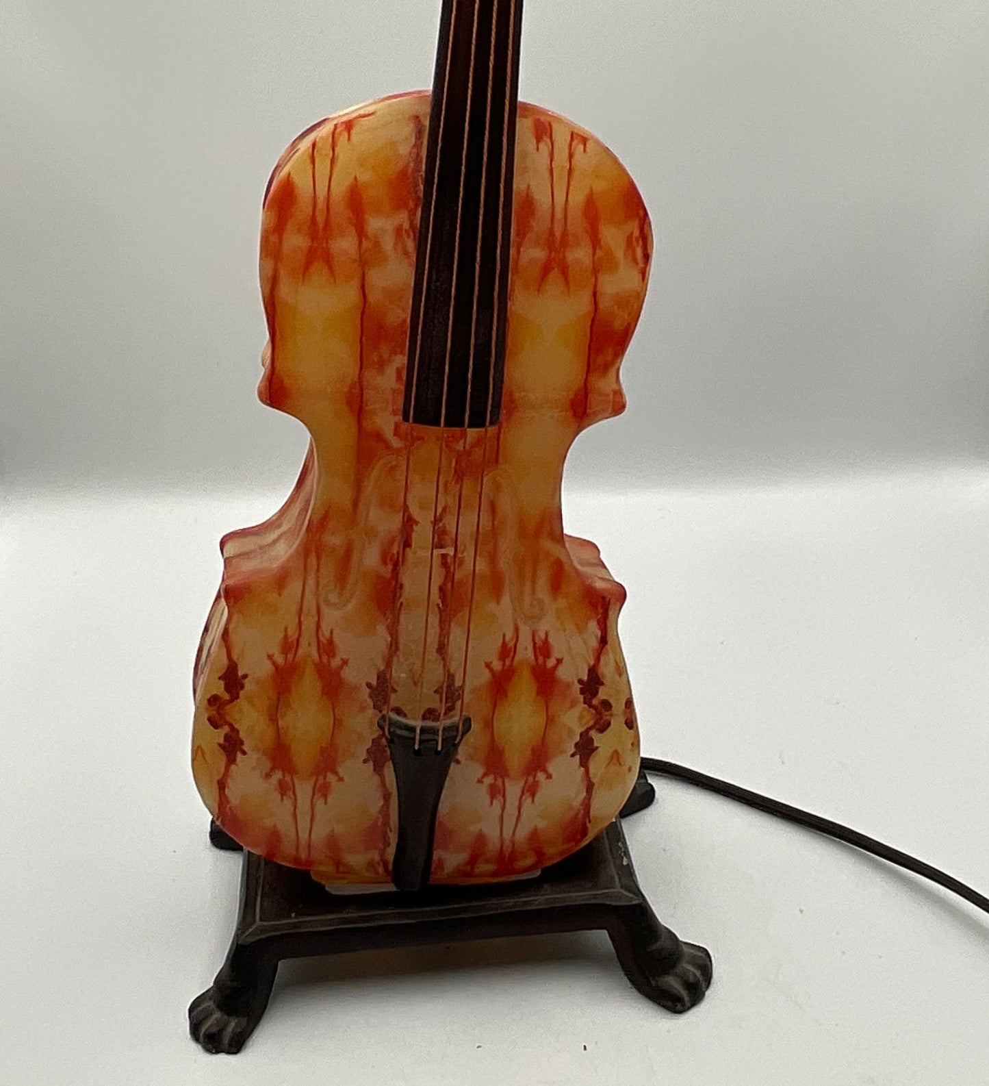 Vintage Murano-style Art Glass Violin Table Lamp