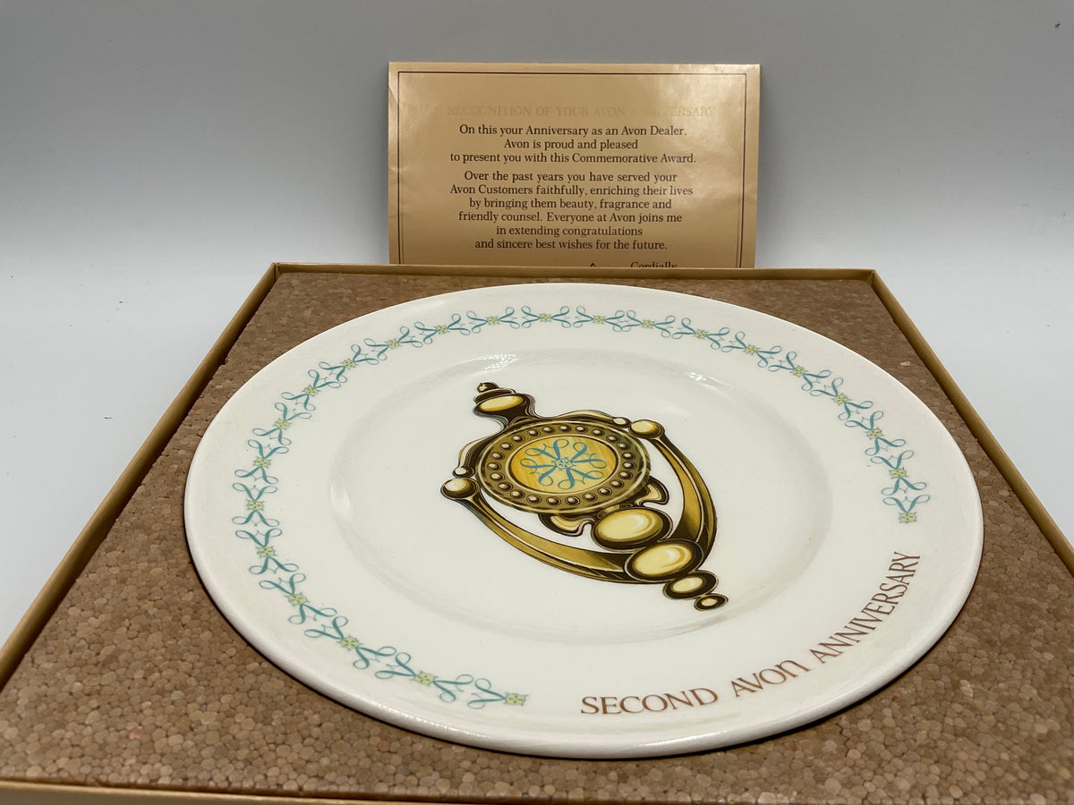 Avon Anniversary Collector's Plate Doorknocker Second Anniversary