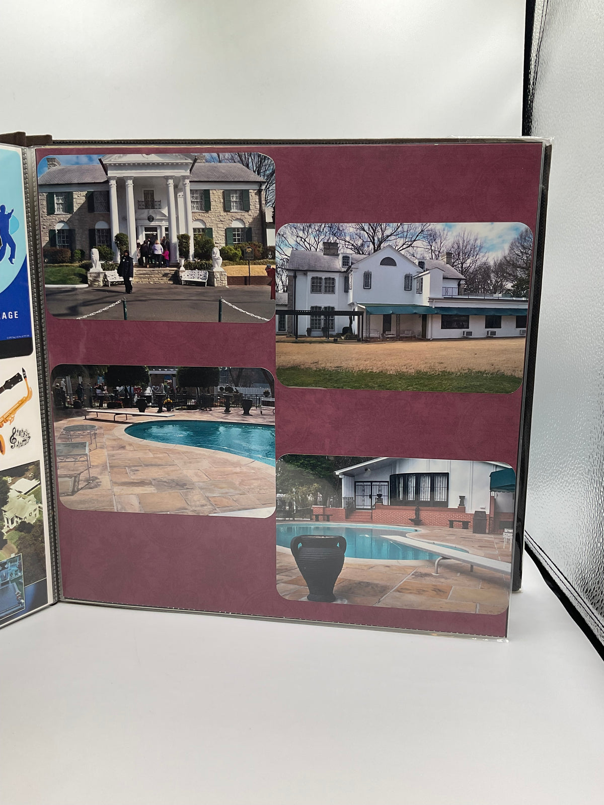completed, vintage Graceland & Memphis vacation photo scrapbook